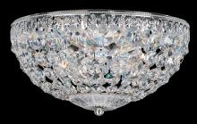 1560-76O - Petit Crystal 4 Light 120V Flush Mount in Heirloom Bronze with Clear Optic Crystal