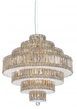  6675O - Plaza 25 Light 120V Pendant in Polished Stainless Steel with Clear Optic Crystal