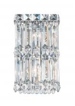  2235O - Quantum 2 Light 120V Wall Sconce in Polished Stainless Steel with Clear Optic Crystal