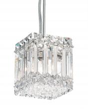  2245O - Quantum 2 Light 120V Mini Pendant in Polished Stainless Steel with Clear Optic Crystal