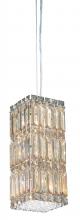 2252O - Quantum 6 Light 120V Mini Pendant in Polished Stainless Steel with Clear Optic Crystal