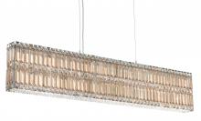  2267O - Quantum 17 Light 120V Linear Pendant in Polished Stainless Steel with Clear Optic Crystal