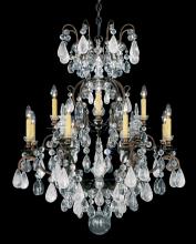  3572-48AD - Renaissance Rock Crystal 13 Light 120V Chandelier in Antique Silver with Amethyst & Black Diamound