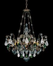  3587-22CL - Renaissance Rock Crystal 8 Light 120V Pendant in Heirloom Gold with Clear Crystal and Rock Crystal