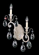  3757-48 - Renaissance 2 Light 120V Left Wall Sconce in Antique Silver with Clear Heritage Handcut Crystal