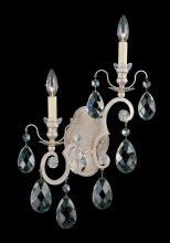  3758-48 - Renaissance 2 Light 120V Right Wall Sconce in Antique Silver with Clear Heritage Handcut Crystal