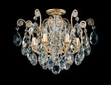  3784-23 - Renaissance 6 Light 120V Semi-Flush Mount in Etruscan Gold with Clear Heritage Handcut Crystal