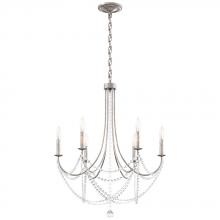  RJ1006N-48O - Verdana 6 Light 120V Chandelier in Antique Silver with Clear Optic Crystal