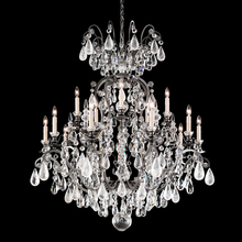  3573-76CL - Renaissance Rock Crystal 16 Light 120V Chandelier in Heirloom Bronze with Clear Crystal and Rock C