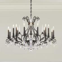  RN3892N-76H - Renaissance Nouveau 18 Light 120V Chandelier in Heirloom Bronze with Clear Heritage Handcut Crysta