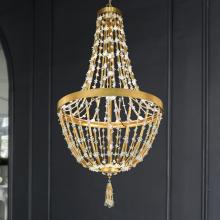  S2826-22O - Bali 26in LED 120V-277V Pendant in Heirloom Gold with Clear Optic Crystal