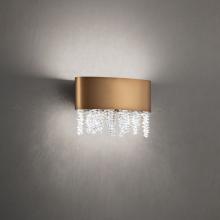  S3510-700O - Soleil 10in LED 3000K/3500K/4000K 120V-277V Wall Sconce in Aged Brass with Clear Optic Crystal