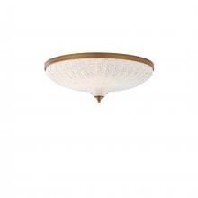  S6020-704O - Roma 20in LED 3000K/3500K/4000K 120V-277V Flush Mount in Antique Nickel with Clear Optic Crystal