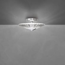  S7212-702H - Origami 12in LED 3000K/3500K/4000K 120V-277V Semi-Flush Mount in Polished Chrome with Clear Herita
