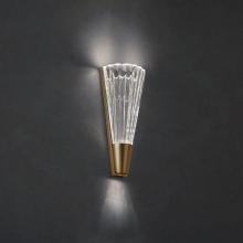  S7214-702H - Origami 14in LED 3000K/3500K/4000K 120V-277V Wall Sconce in Polished Chrome with Clear Heritage Ha