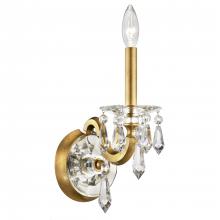  S7601N-48R - Napoli 1 Light 120V Wall Sconce in Antique Silver with Clear Radiance Crystal