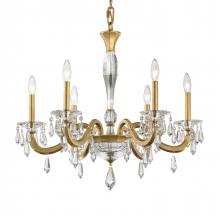  S7606N-51R - Napoli 6 Light 120V Chandelier in Black with Clear Radiance Crystal