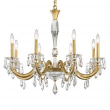  S7608N-51R - Napoli 8 Light 120V Chandelier in Black with Clear Radiance Crystal