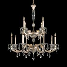  S7612N-48R - Napoli 12 Light 120V Chandelier in Antique Silver with Clear Radiance Crystal
