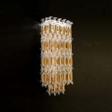  S8118-51O - Tahitian 19in LED 3000K/3500K/4000K 120V-277V Wall Sconce in Black with Clear Optic Crystal
