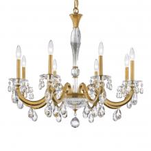  S8608N-22R - San Marco 8 Light 120V Chandelier in Heirloom Gold with Clear Radiance Crystal