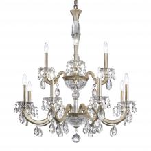  S8612N-48R - San Marco 12 Light 120V Chandelier in Antique Silver with Clear Radiance Crystal