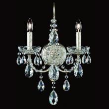  ST1939N-40H - Sonatina 2 Light 120V Wall Sconce in Polished Silver with Clear Heritage Handcut Crystal