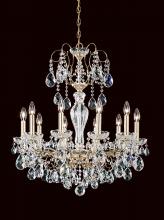  ST1946N-48H - Sonatina 10 Light 120V Chandelier in Antique Silver with Clear Heritage Handcut Crystal