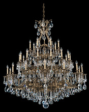  6967-48H - Sophia 35 Light 120V Chandelier in Antique Silver with Clear Heritage Handcut Crystal