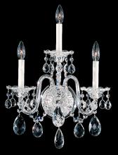  2992-40H - Sterling 3 Light 120V Wall Sconce in Polished Silver with Clear Heritage Handcut Crystal