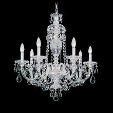  2995-40H - Sterling 7 Light 120V Chandelier in Polished Silver with Clear Heritage Handcut Crystal