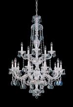  3608-40H - Sterling 15 Light 120V Chandelier in Polished Silver with Clear Heritage Handcut Crystal