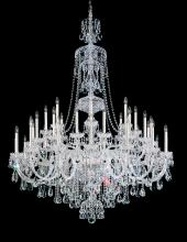  3612-40H - Sterling 45 Light 120V Chandelier in Polished Silver with Clear Heritage Handcut Crystal