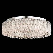  RS8347N-06H - Sarella 12 Light 120V Flush Mount in White with Clear Heritage Handcut Crystal