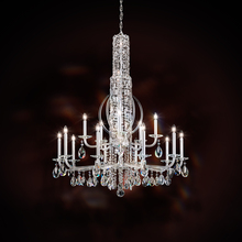  RS8415N-51H - Siena 17 Light 120V Chandelier in Black with Clear Heritage Handcut Crystal