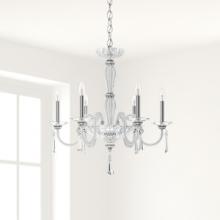  CF1006N-40H - Savannah 6 Light 110V Chandelier in Silver with Clear Heritage Crystal