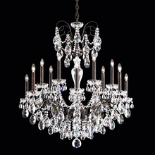  ST1852N-48H - Sonatina 14 Light 120V Chandelier in Antique Silver with Clear Heritage Handcut Crystal