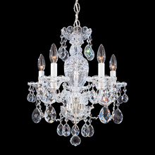  2999-40H - Sterling 5 Light 120V Chandelier in Polished Silver with Clear Heritage Handcut Crystal