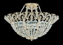  9843-48H - Rivendell 9 Light 110V Close to Ceiling in Antique Silver with Clear Heritage Crystal
