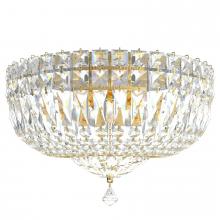 Schonbek 1870 5892-211H - Petit Crystal Deluxe 12" 110V Close to Ceiling in Rich Auerelia Gold with Clear Heritage Cryst