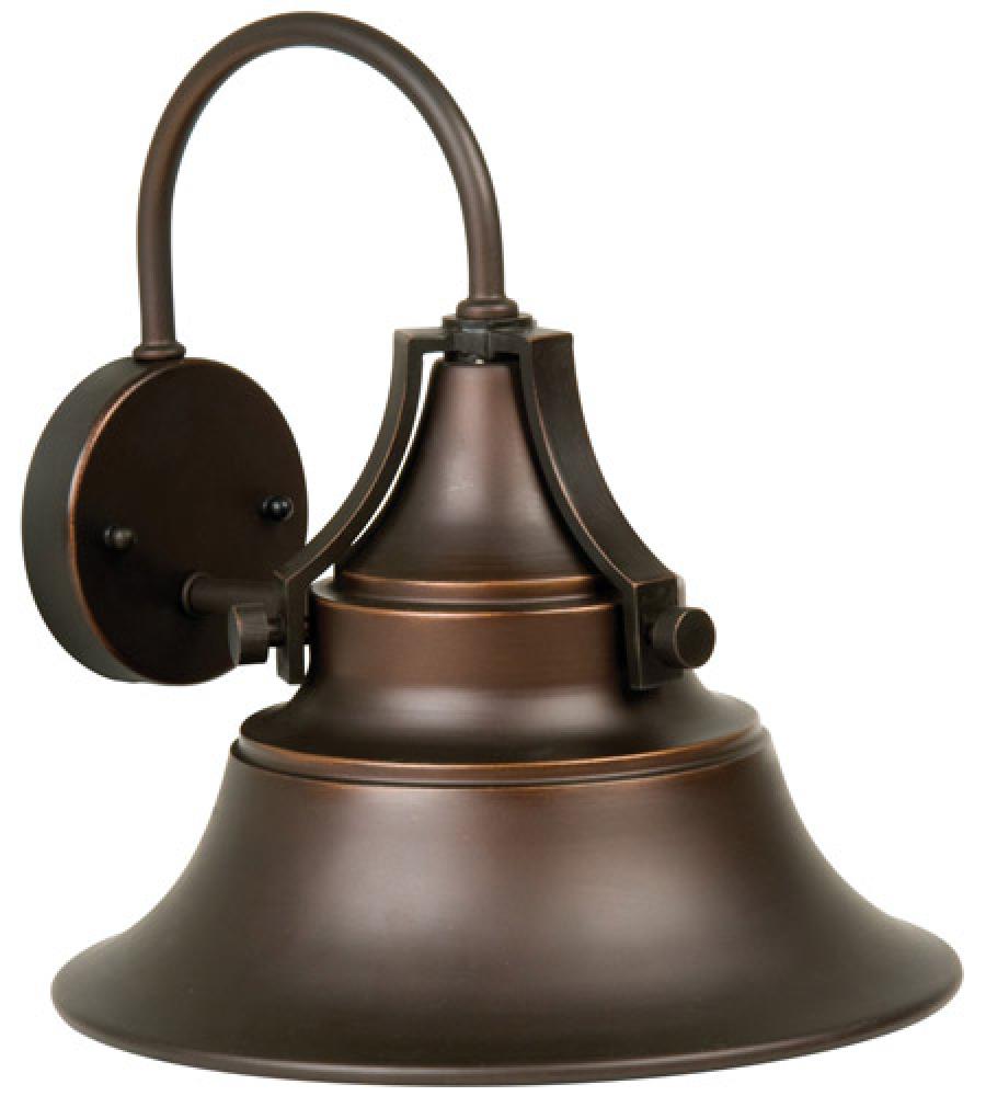 Union 1 Light Large Outdoor Wall Lantern in Oiled Bronze Gilded
