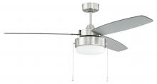  INT52BNK3 - 52" Intrepid in Brushed Polished Nickel w/ Brushed Nickel/Walnut Blades