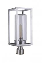  ZA4825-SA - Neo 1 Light Outdoor Post Lantern in Satin Aluminum