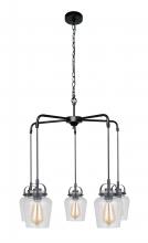  53525-FB - Trystan 5 Light Chandelier in Flat Black