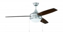  PHA52BNK3 - 52" Phaze 3 in Brushed Polished Nickel w/ Walnut/Dark Oak Blades