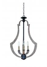  35133-WP - Winton 3 Light Foyer in Weathered Pine/Bronze