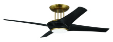 Craftmade CAM54FBSB4 - Cam 54" 4-Blade Ceiling Fan in Flat Black/Satin Brass w/ Flat Black Blades