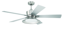 Craftmade TOP52BNK5 - Topper 52" 5-Blade Ceiling Fan in Brushed Polished Nickel w/ Brushed Nickel Blades