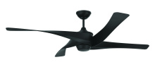 Craftmade VNN58FB4 - Venn 58" 4-Blade Indoor/Outdoor (Damp) Ceiling Fan in Flat Black w/ Flat Black Blades
