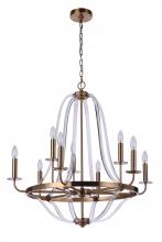  57729-SB - Graclyn 9 Light Chandelier in Satin Brass